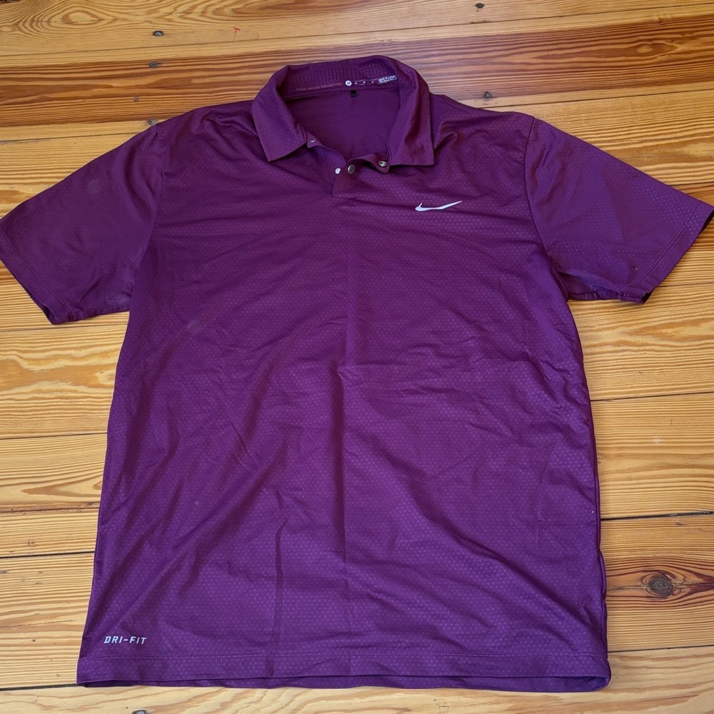 Nike Men's Dark Purple Polo Shirt